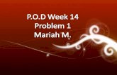 P.O.D Week 14 Problem 1 Mariah M.