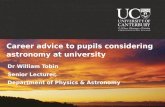 Dr William Tobin Senior Lecturer, Department of Physics & Astronomy