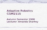 Adaptive Robotics COM2110 Autumn Semester 2008 Lecturer: Amanda Sharkey