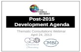 Post-2015 Development Agenda