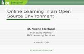 Online Learning in an Open Source Environment
