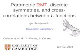Parametric  RMT , discrete symmetries, and cross-correlations between  L -functions