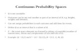Continuous Probability Spaces