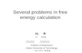 Several problems in free energy calculation
