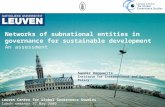 Networks of subnational entities in governance for sustainable development An assessment