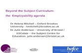Beyond the Subject Curriculum:  the  Employability agenda