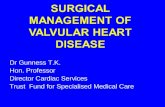 SURGICAL MANAGEMENT OF VALVULAR HEART DISEASE