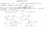 Section 6.4 Suppose  X 1  ,  X 2  , …,  X n  are observations in a random sample from a