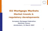 EU Mortgage Markets Market trends &  regulatory developments European Mortgage Federation