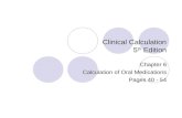 Clinical Calculation 5 th  Edition