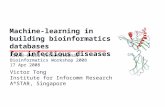 Machine-learning in  building bioinformatics databases  for infectious diseases