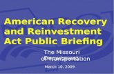American Recovery and Reinvestment Act Public Briefing