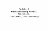 Module 3 Understanding Mental Disorders, Treatment, and Recovery