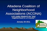 Altadena Coalition of Neighborhood Associations (ACONA)
