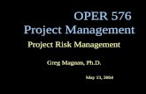 OPER 576  Project Management