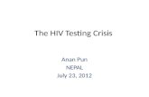 The HIV Testing Crisis
