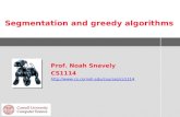 Segmentation and greedy algorithms