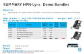 SUMMARY  HPN- Lync   Demo Bundles