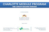 CHARLOTTE MODULE PROGRAM     MBE CAPACITY BUILDING OVERVIEW