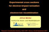 Experimental cross sections  for electron-impact ionization  and  electron-ion recombination