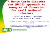 A Monte Carlo discrete sum (MCDS) approach to energies of formation for small methanol clusters