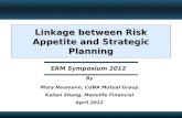 Linkage between Risk Appetite and Strategic Planning