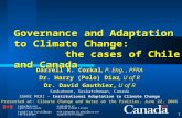 Governance and Adaptation to Climate Change:         the cases of Chile and Canada