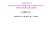 Module 1 Overview of Evaluation