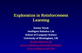 Exploration in Reinforcement Learning
