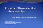 Physician/Pharmaceutical           Relationships