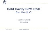 Cold Cavity BPM R&D for the ILC