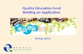 Quality Education Fund Briefing on Application