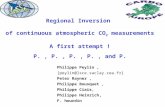 Regional Inversion  of continuous atmospheric CO 2  measurements A first attempt !