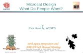 Microsat Design What Do People Want?