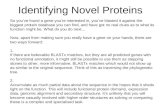 Identifying Novel Proteins