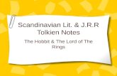 Scandinavian Lit. & J.R.R Tolkien Notes