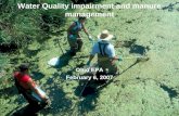 Water Quality impairment and manure management
