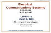 Electrical  Communications Systems ECE.09.331 Spring 2010