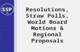 Resolutions, Straw Polls, World Board Motions & Regional Proposals