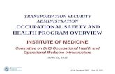 Transportation Security Administration  Occupational Safety and Health Program Overview