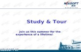 Study & Tour         Join us this summer for the experience of a lifetime!