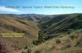 GEOS 697 Special Topics: Watershed Hydrology
