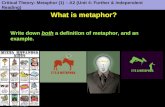 Critical Theory: Metaphor (1) – A2 (Unit 4: Further & Independent Reading)