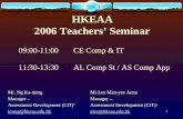 HKEAA 2006 Teachers’ Seminar
