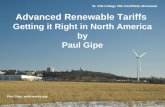 Advanced Renewable Tariffs  Getting it Right in North America by Paul Gipe