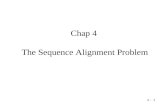 Chap 4  The Sequence Alignment Problem