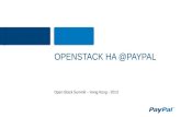 Openstack  HA @ paypal