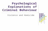 Psychological Explanations of Criminal Behaviour