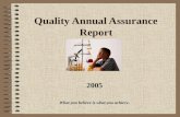 Quality Annual Assurance Report