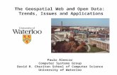 The Geospatial Web and Open Data:  Trends, Issues and Applications